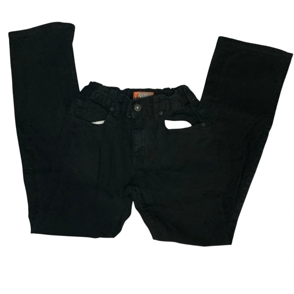 Old Navy black skinny jeans, boys size 12, regular w/built-in adjustable waist